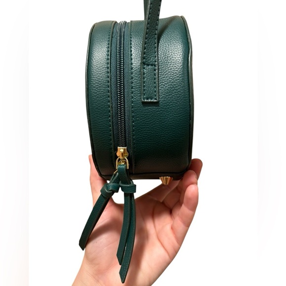 Chumbak Leather Embroidered Green Crossbody Bag Purse - Picture 7 of 16